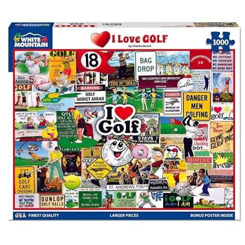 White Mountain I Love Golf Jigsaw Puzzle