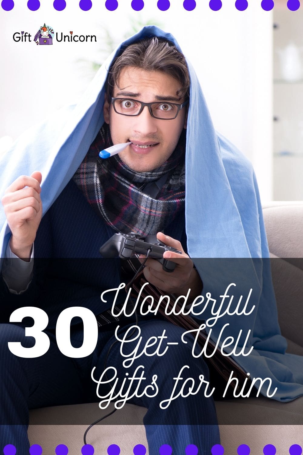 30 GET WELL Gift ideas for him pinterest pin image