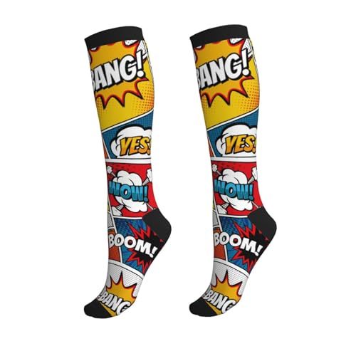 Wyayazh Retro Comic Compression Socks