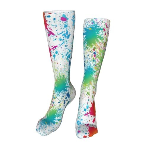 ZCERA Paint Splatter Knee High Socks