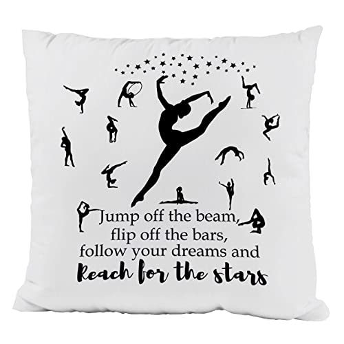ZNGFON Gymnastics Inspirational Pillow Cover