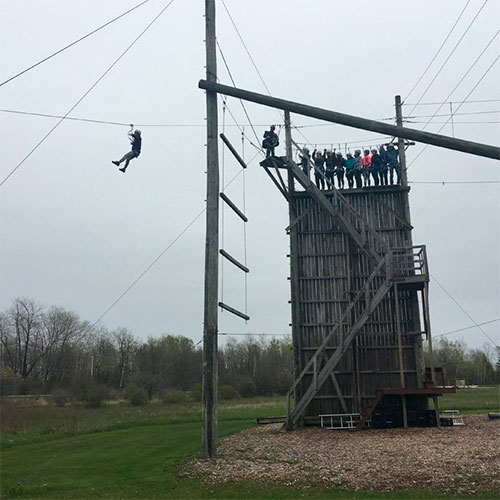 Ziplining Sturgeon Bay Adventure Course