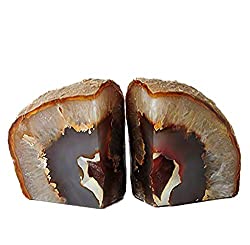 agate stone bookends