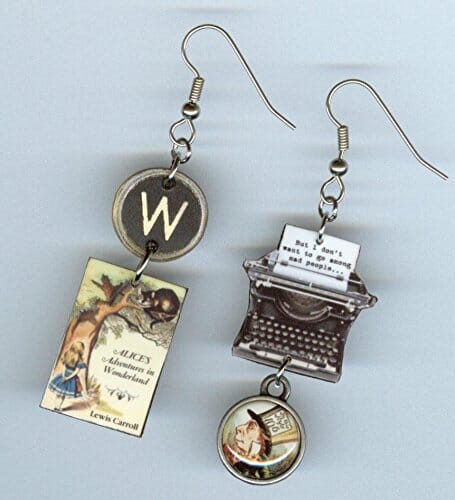 alice in wonderland themed earrings