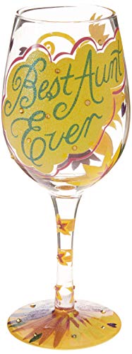 artisan painted wine glass