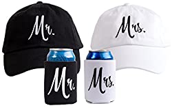 baseball caps and beer holders