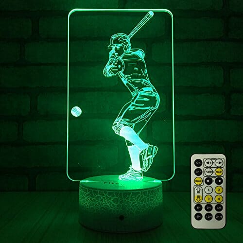 baseball themed bedroom lamp