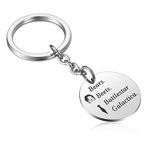 bear beets battlestar novelty gift keychain