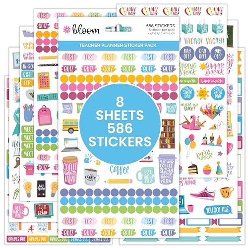 bloom daily planners Teacher Planner Sticker Pack
