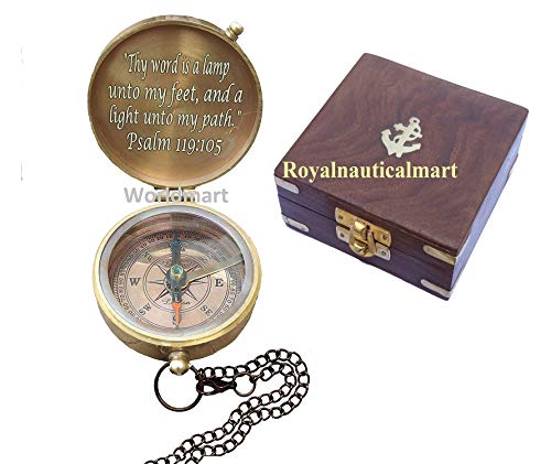 brass compass engraved