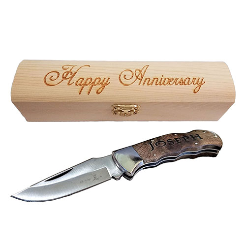 brass honcho engraved knife
