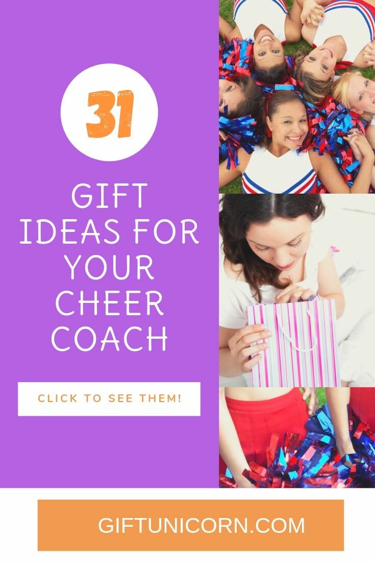 cheer coach gift ideas pin image