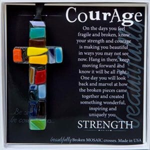 Courage catholic cross novelty gift