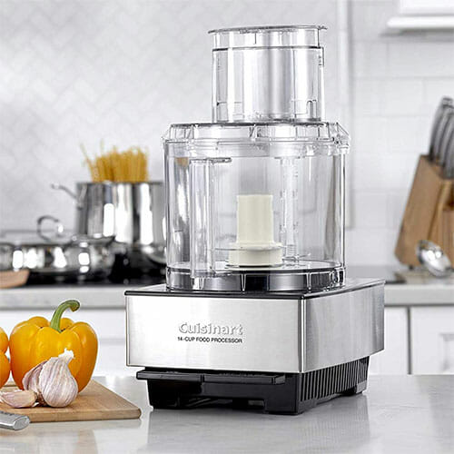 cuisinart food processor on a kitchen countertop