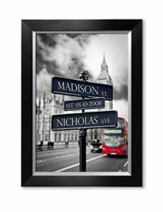 customized photograph in a frame