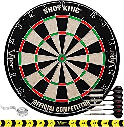 dart board with darts