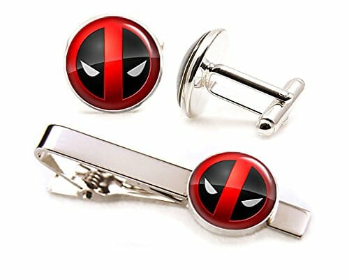 deadpool face cufflinks