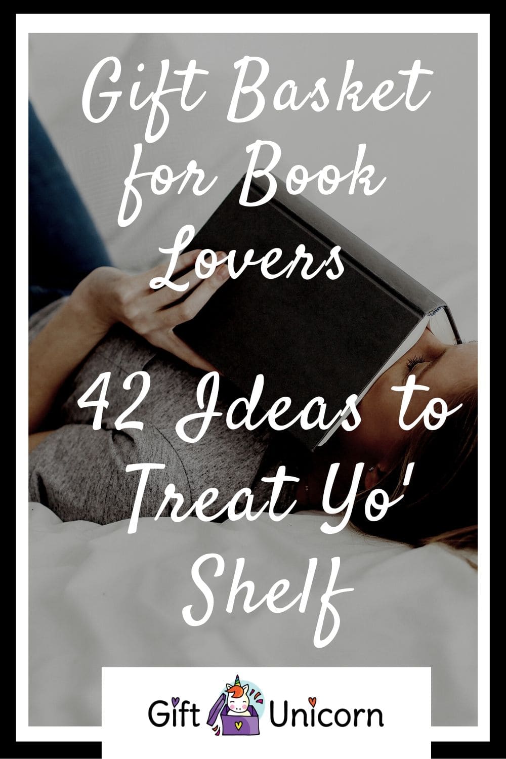 gift basket for book lovers pin image