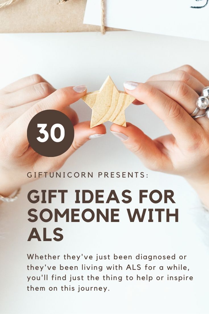 30 gift ideas for someone with ALS pin image