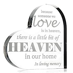 glass heart bereavement gift