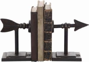 iron metal arrow bookends