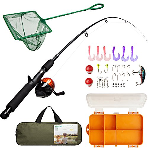 fishing pole and tackle box