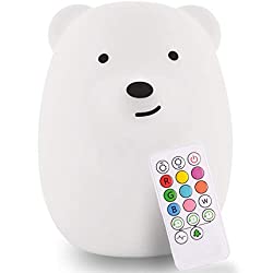 LED bear nursery night lamp