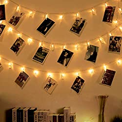 LED photo clip string light