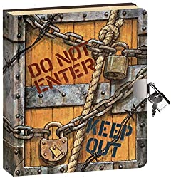 lock and key lined page diary