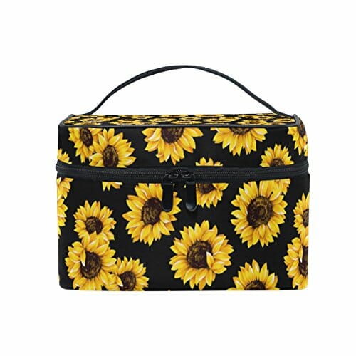 yellow makeup tote