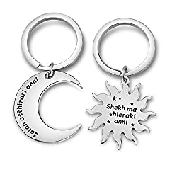 moon/sun couple keychain