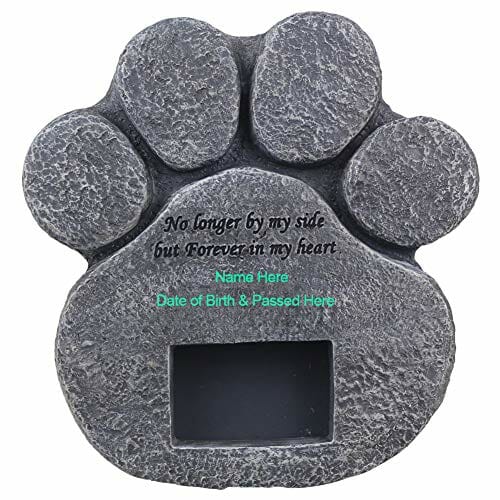 personalized memorial stone for a pet grave