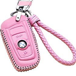 pink leather key case cover