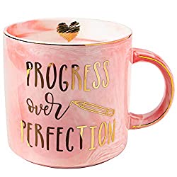 pink marble coffee cup