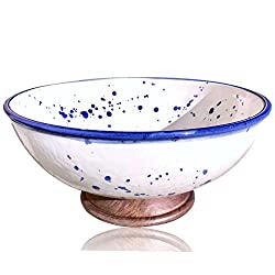 porcelain bowl wooden finish