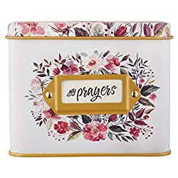 prayer cards floral tin