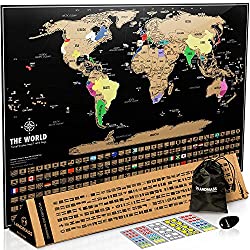 scratch off map of the world
