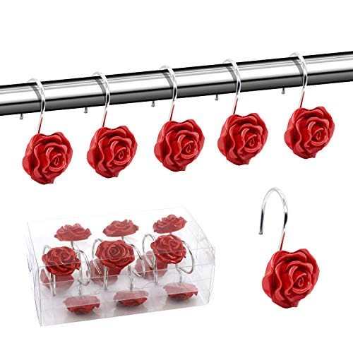 shower curtain hooks rose