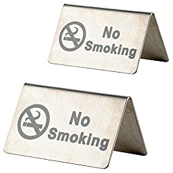 stainless steel tabletop sign