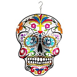 sugar skull wind spinner
