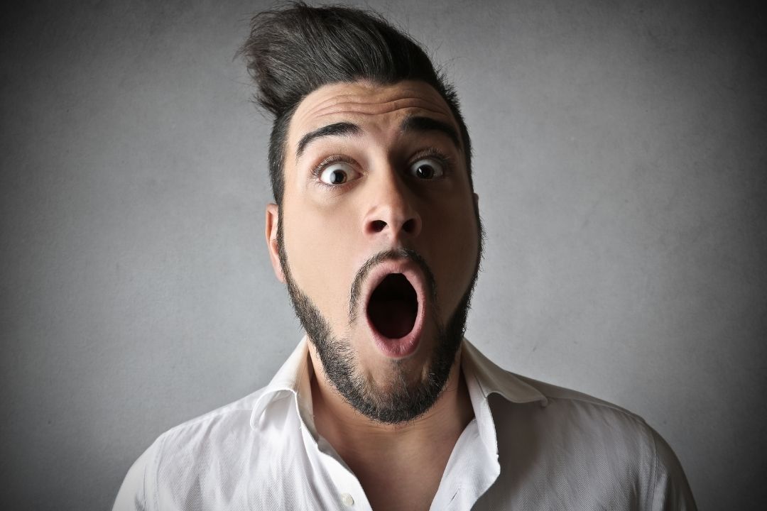 surprised man