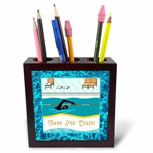 swimming themed pen holder