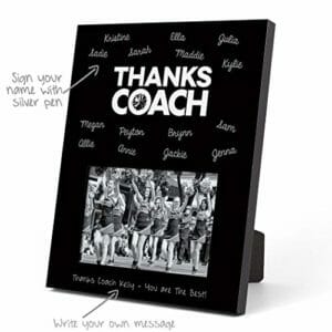 thanks coach cheerleading gift photo frame