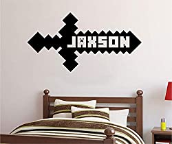video gamer sword wall decal