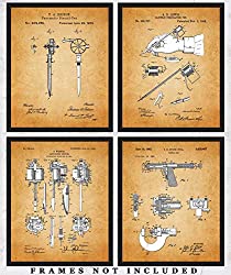 vintage tattoo wall art print set