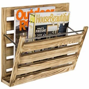 wall mountable mail magazine holder