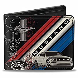 wallet mustang tri bar logo