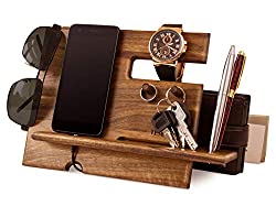 wood phone docking station