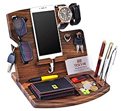 wood phone docking station