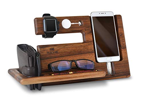 wood phone docking station